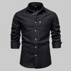 Camicia in denim a maniche lunghe da uomo