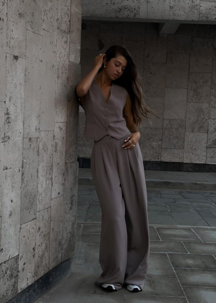 Elegante set de blazers sin mangas para mujer