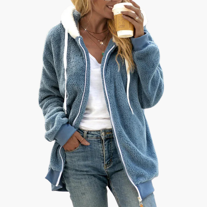 Zoe - Chaqueta de Forro Polar con Capucha para Mujer