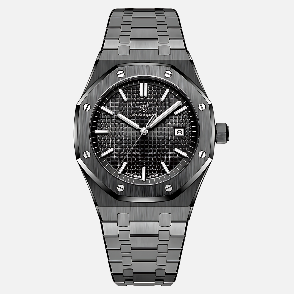 Elegante orologio da uomo in acciaio inossidabile