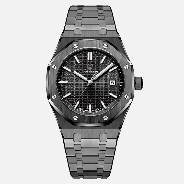 Elegante orologio da uomo in acciaio inossidabile