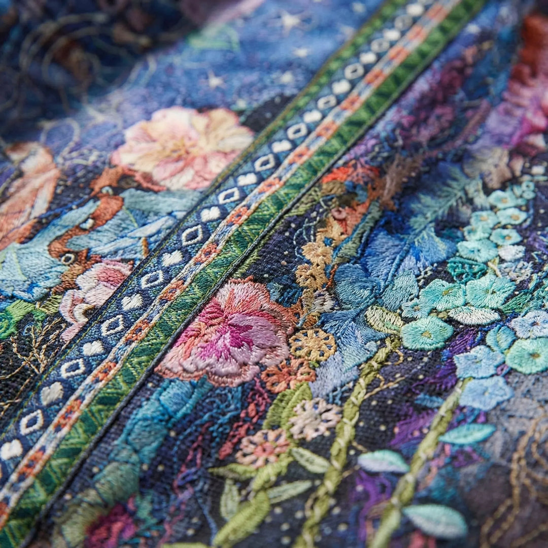 Petalvex - Cardigan aperto sul davanti con stampa floreale