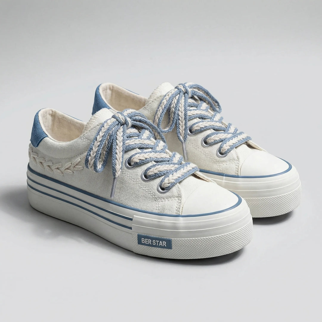 Platieva - Sneaker stringata con piattaforma spessa