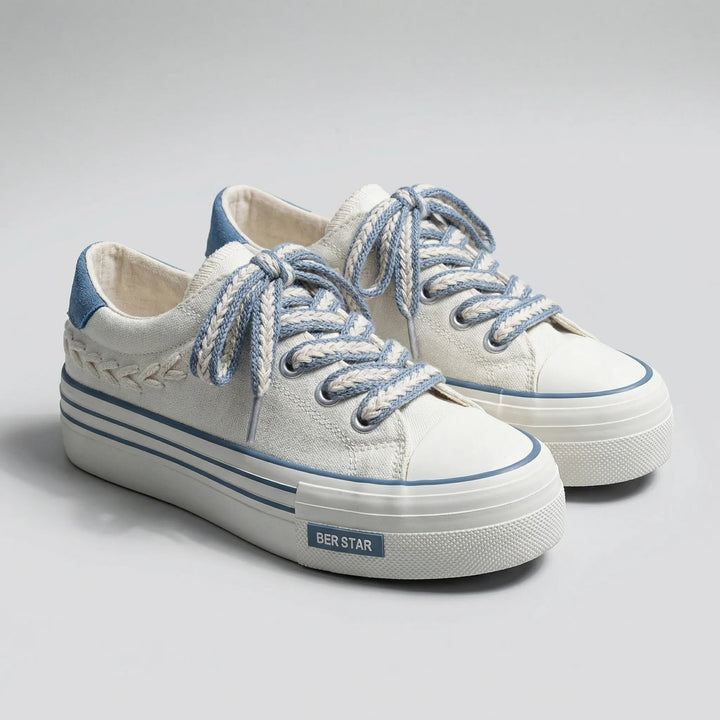 Platieva - Sneaker stringata con piattaforma spessa