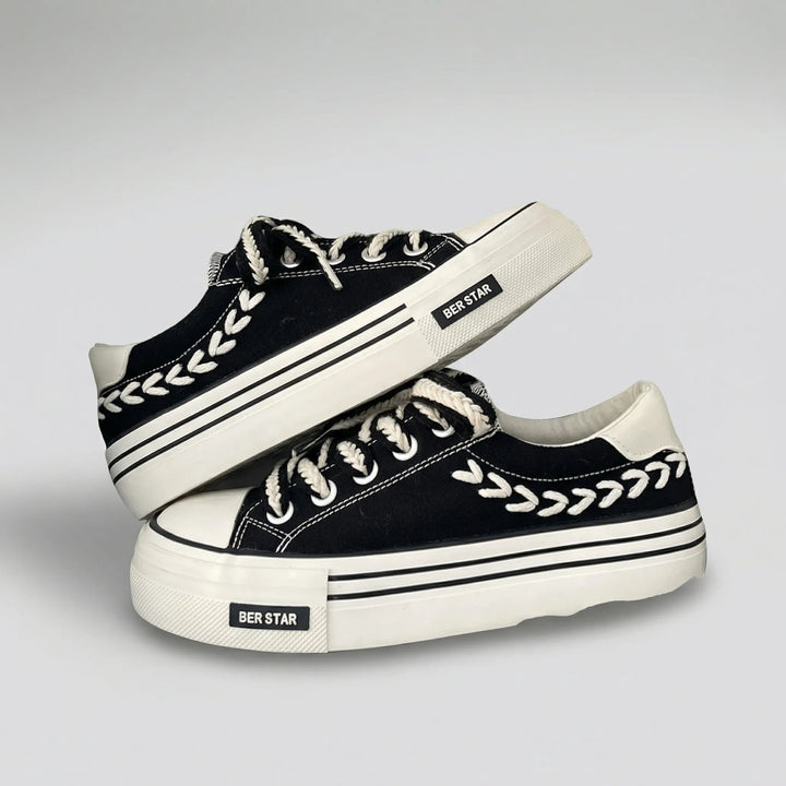 Platieva - Sneaker stringata con piattaforma spessa