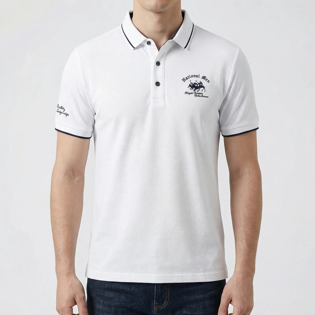 Polven - Polo a maniche corte dal taglio sartoriale