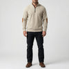 Maglione a Mezzo Zip in Maglia Ribbata