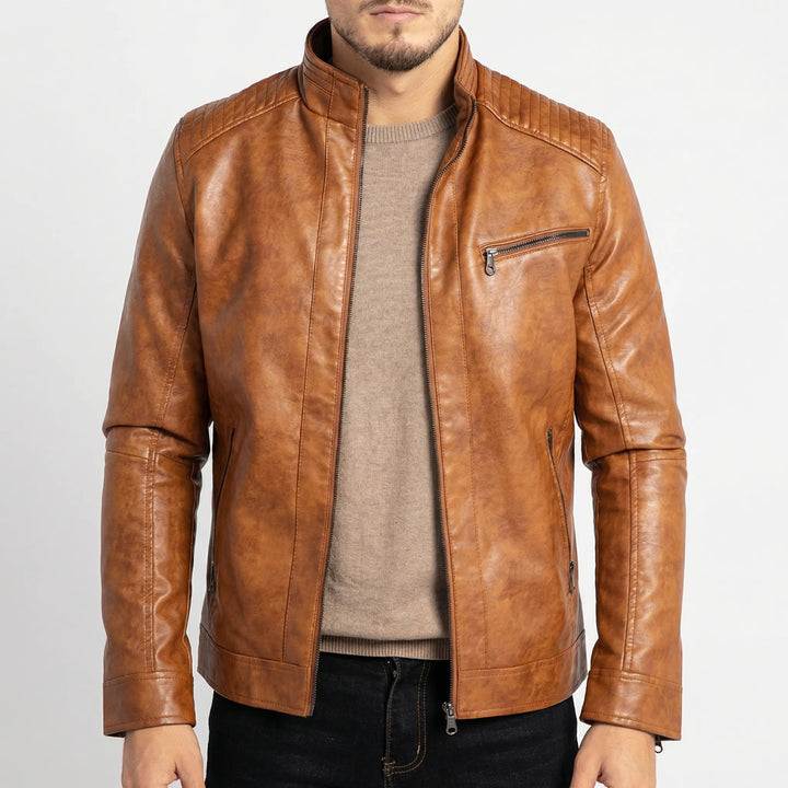 Ravekko - Giacca stile motociclista dalla vestibilità classica