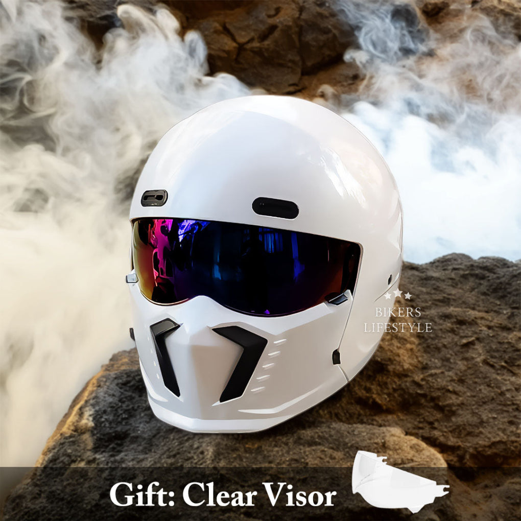 Retro Pilot Motorcycle Helmet –  DOT and ECE Approved, Timeless Look 11