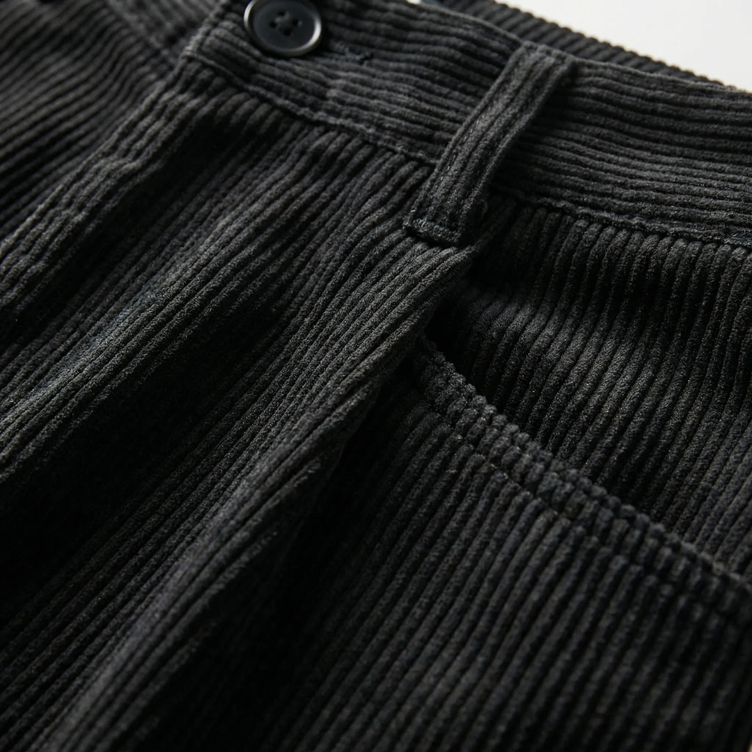 Ridgelle - Pantaloni in velluto a coste a vita alta e gamba dritta