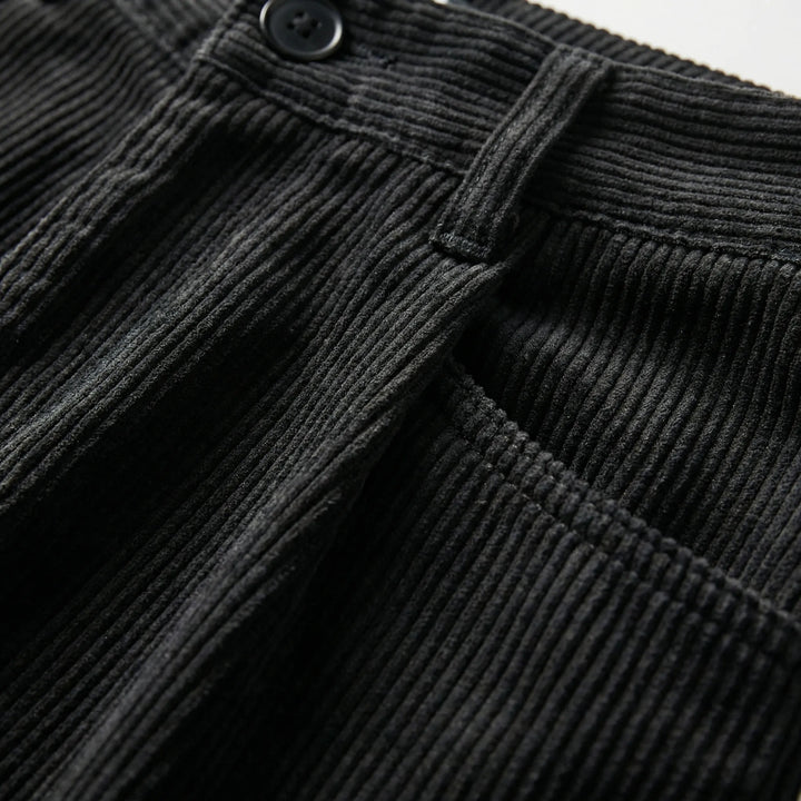 Ridgelle - Pantaloni in velluto a coste a vita alta e gamba dritta