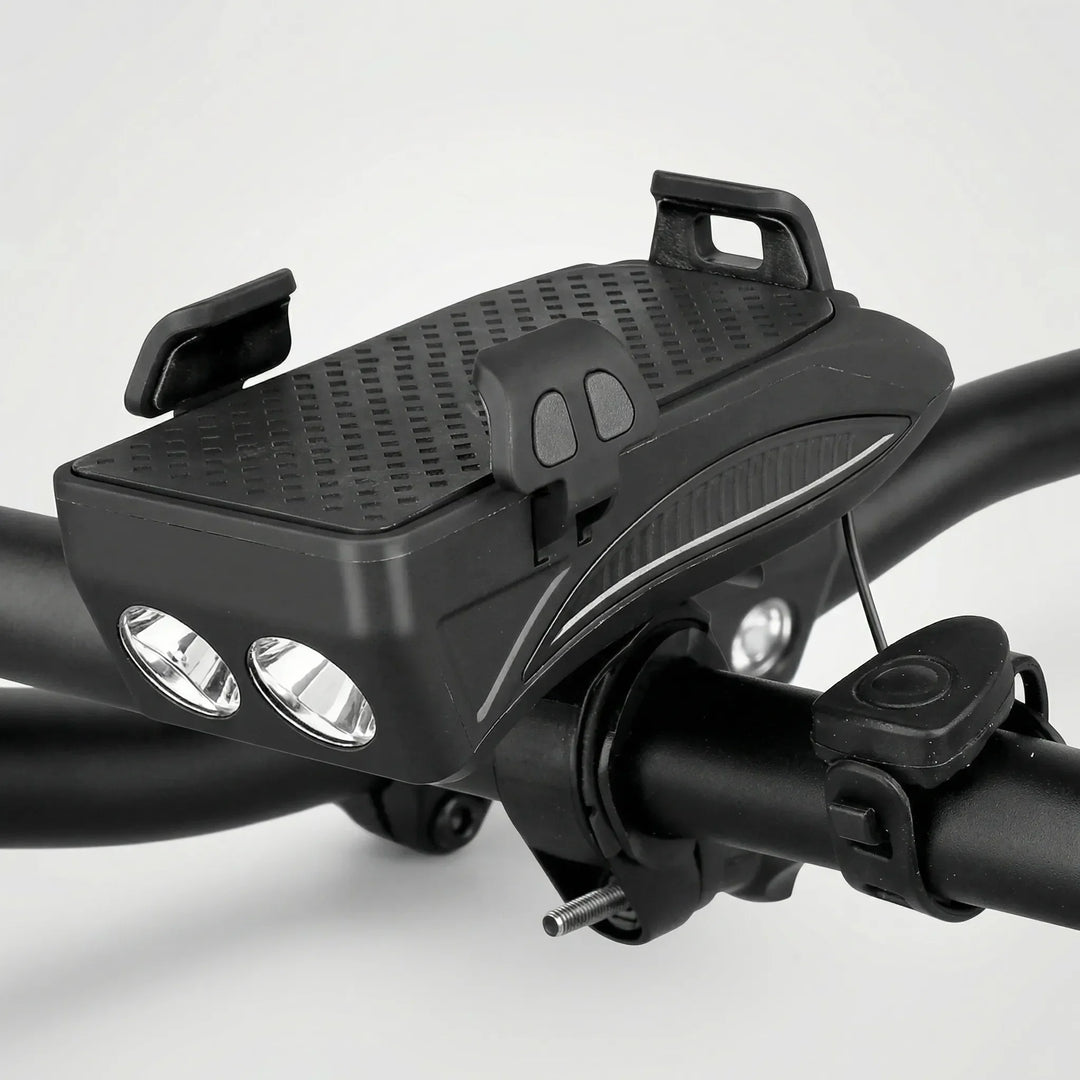 Rydlux - Supporto multifunzionale 4 in 1 per manubrio di bicicletta