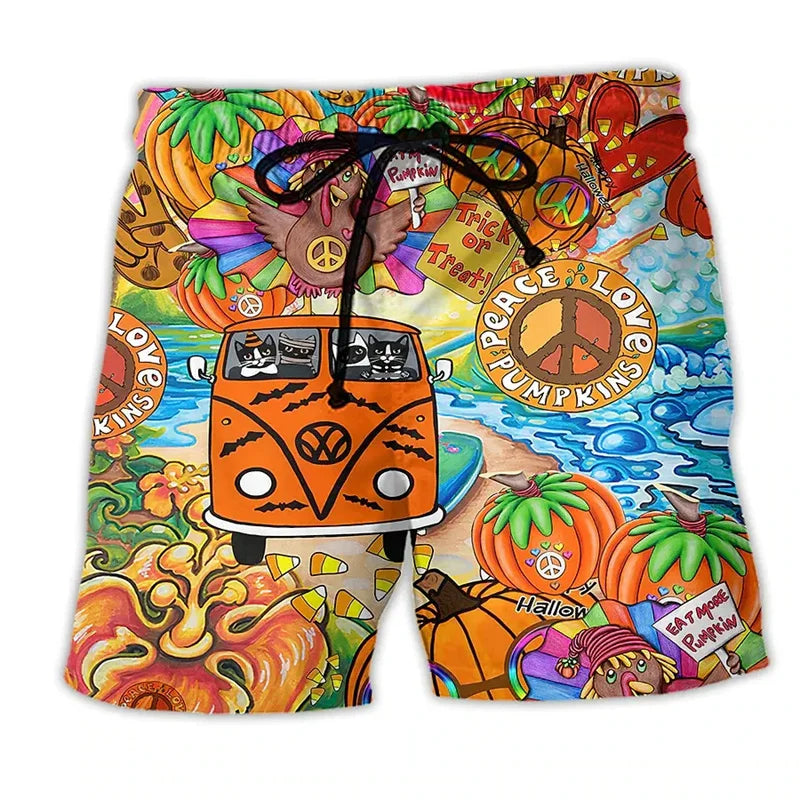 Pantaloncini da Bagno da Uomo con Stile Graffiti