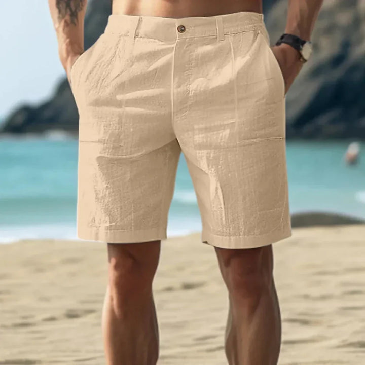 Pantaloncini casual da uomo in lino