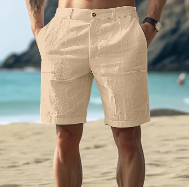 Pantaloncini casual in lino da uomo per le giornate estive