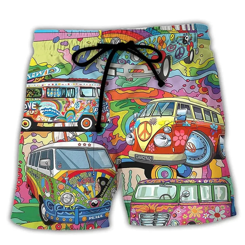 Pantaloncini da Bagno da Uomo con Stile Graffiti