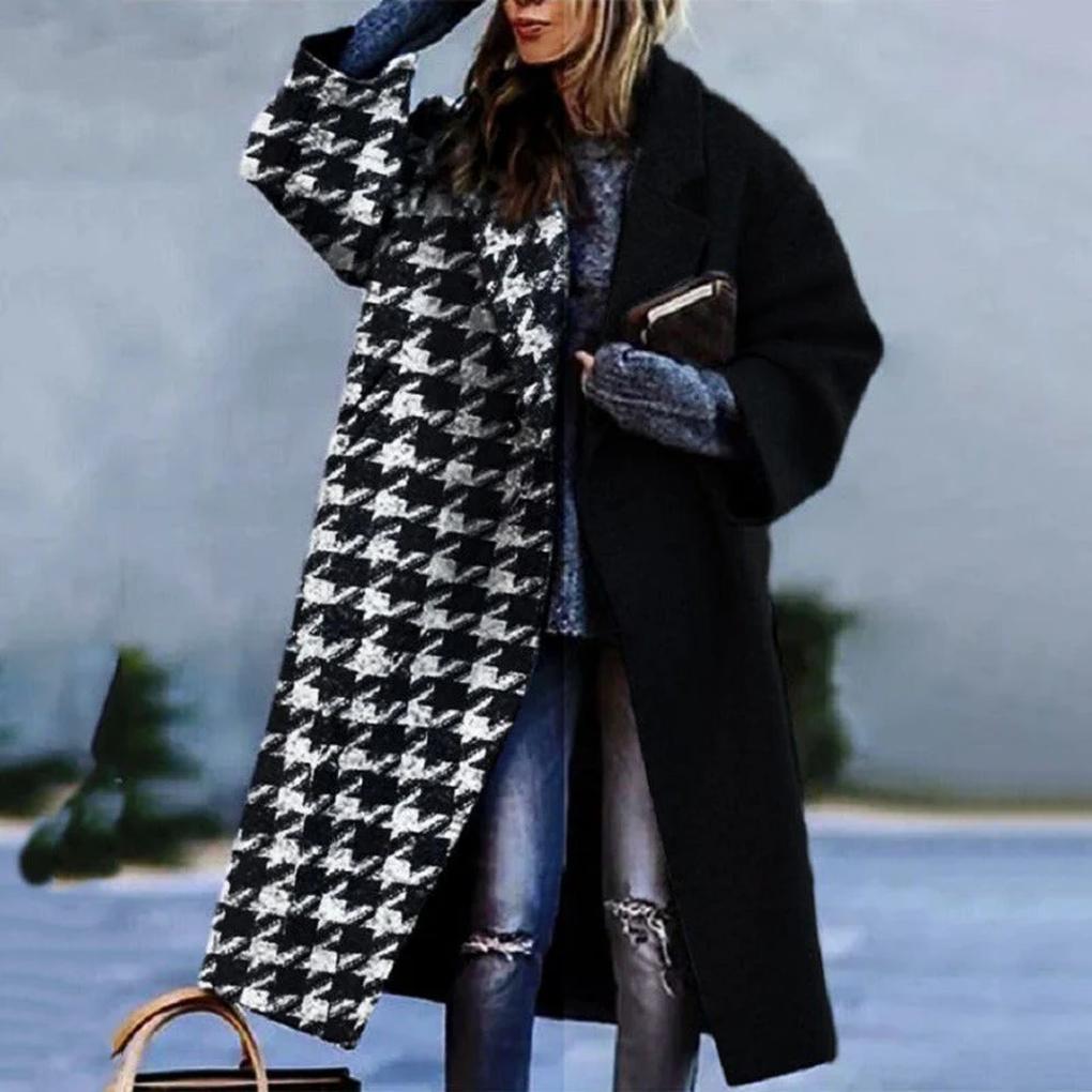 Elegante cappotto lungo autunnale