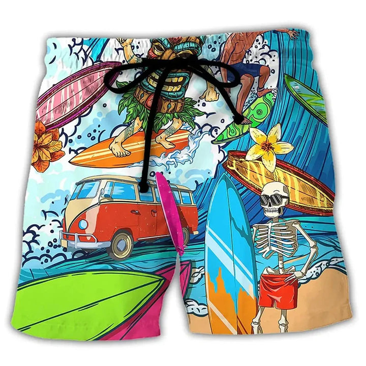 Pantaloncini da Bagno da Uomo con Stile Graffiti