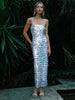 Luminara - Abito Donna con Paillettes Adesivo e Altezza Ginocchio