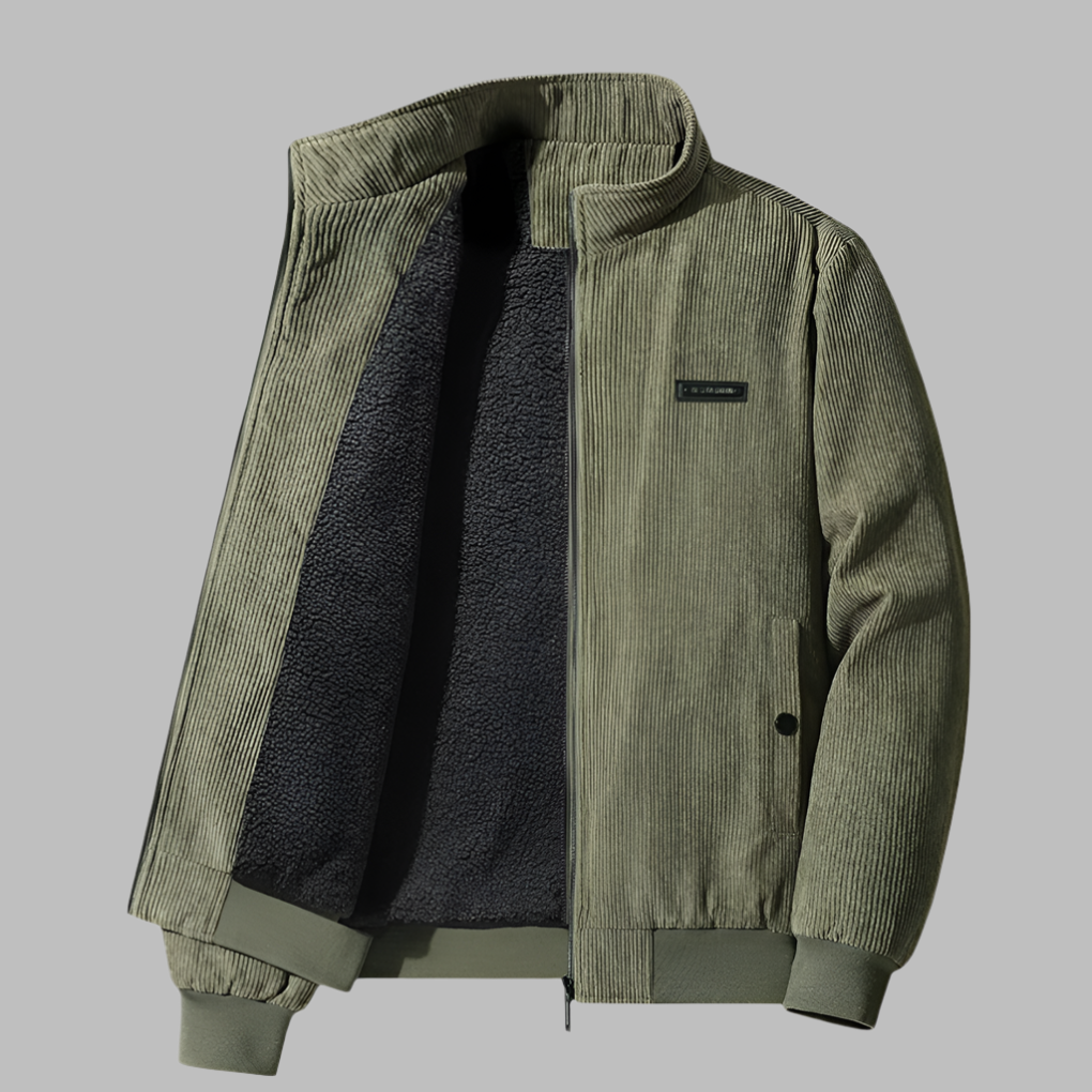 Men's winter jacket in corduroy