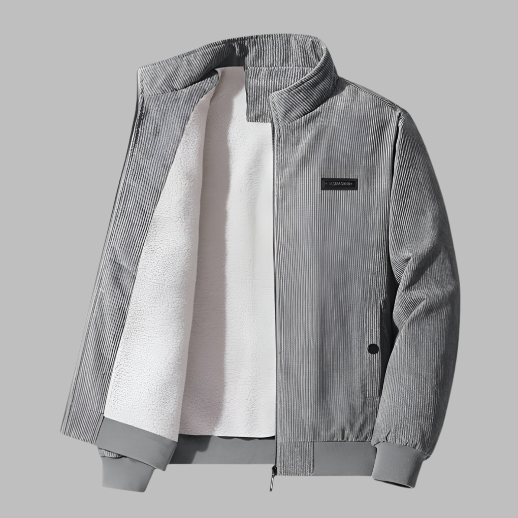 Men's winter jacket in corduroy