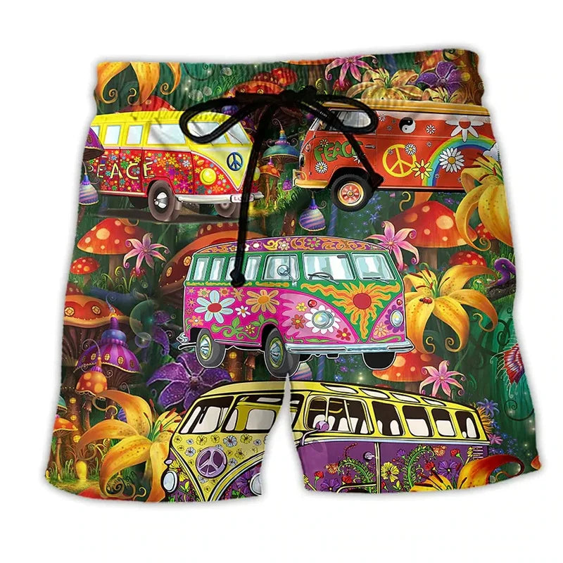 Pantaloncini da Bagno da Uomo con Stile Graffiti