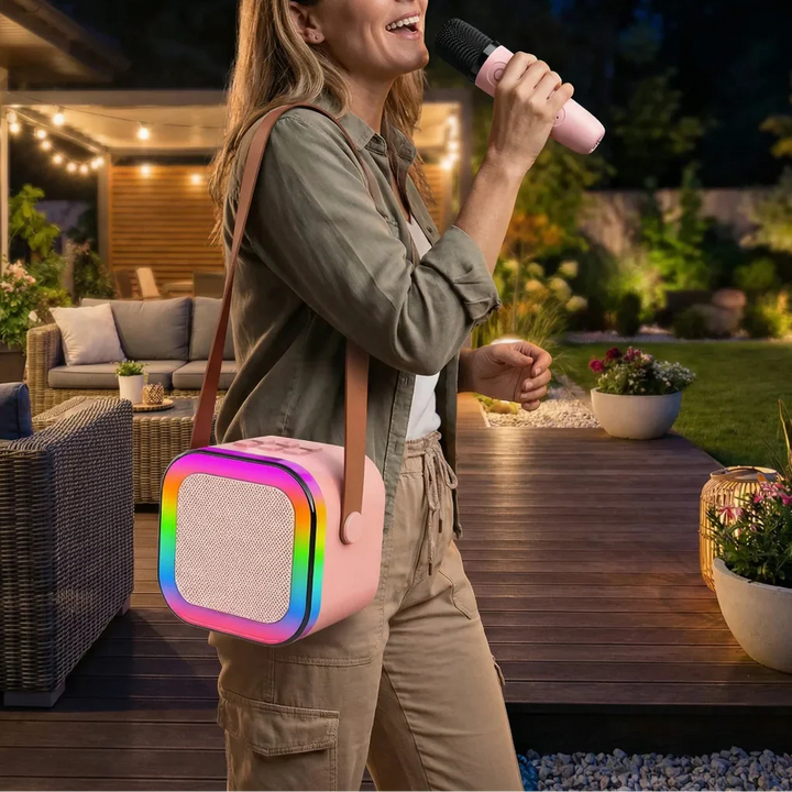 Singovox - Set di altoparlanti karaoke Bluetooth portatili