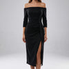 Abito Midi Bodycon Senza Spalle