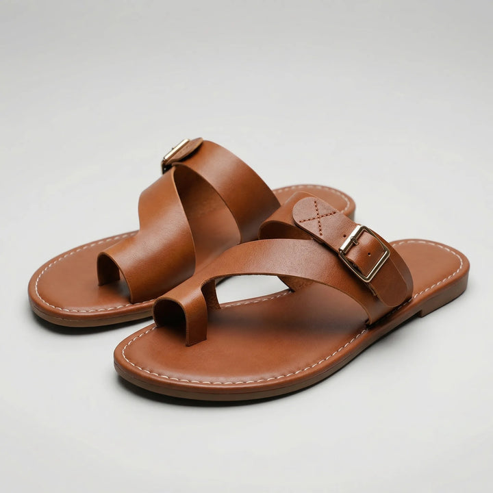Soletta - Sandalo slip-on a punta aperta con fibbia