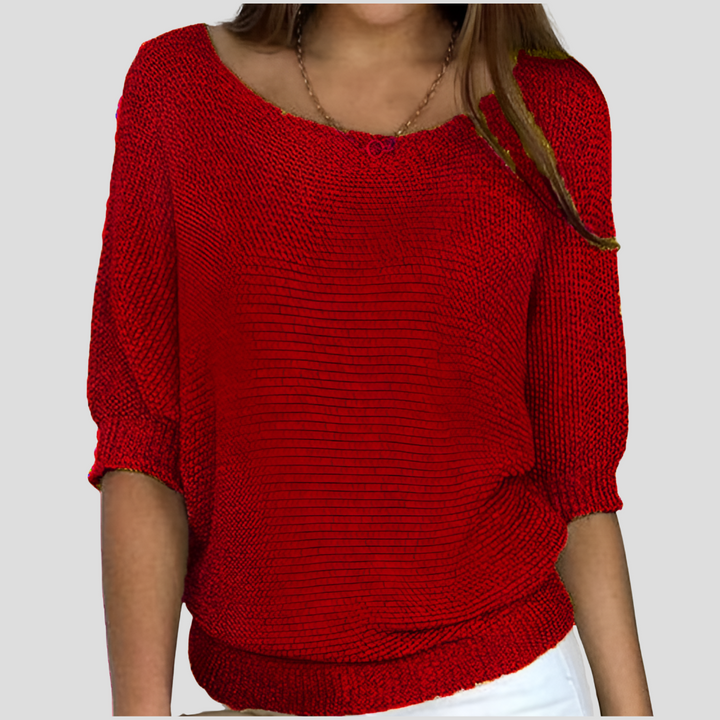 Maglione Oversize Casual Unito per Donna