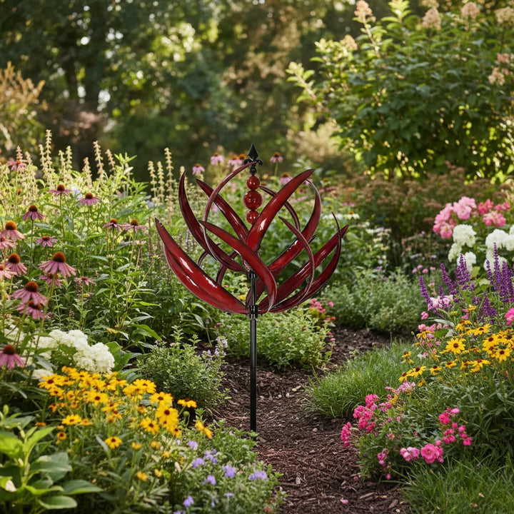 Spindrex - Scultura cinetica da giardino azionata dal vento