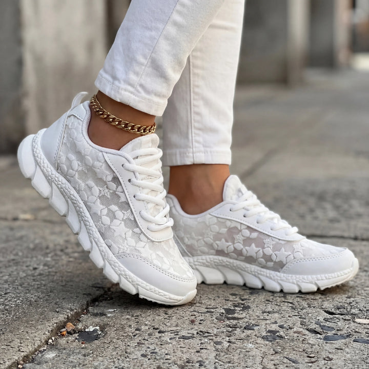 Stellux - Sneakers casual con lacci e motivo a stella