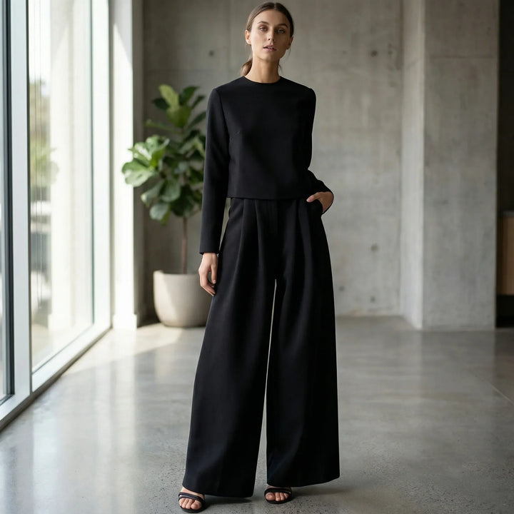 Strunova - Completo elegante due pezzi composto da top e pantaloni