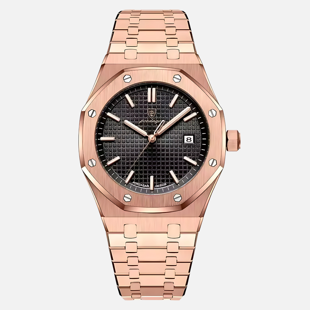Elegante orologio da uomo in acciaio inossidabile