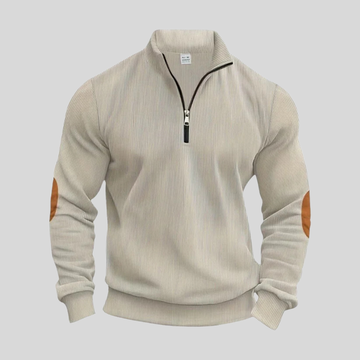 Maglione da uomo con polsini a coste