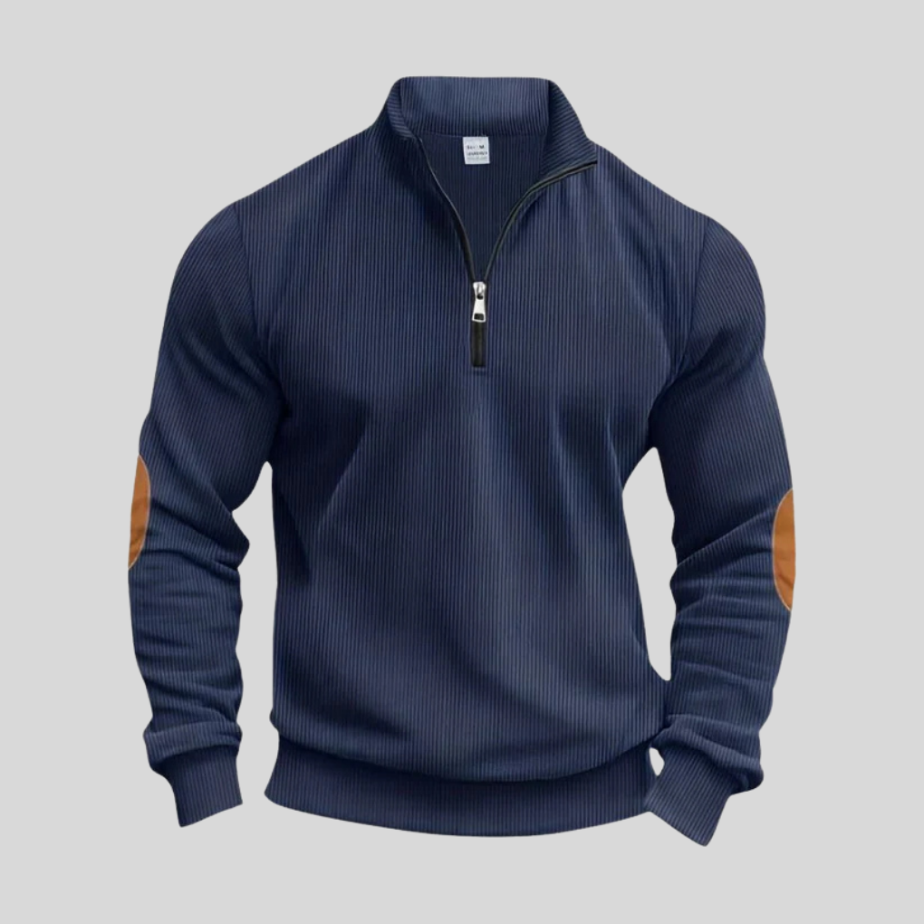 Maglione da uomo con polsini a coste