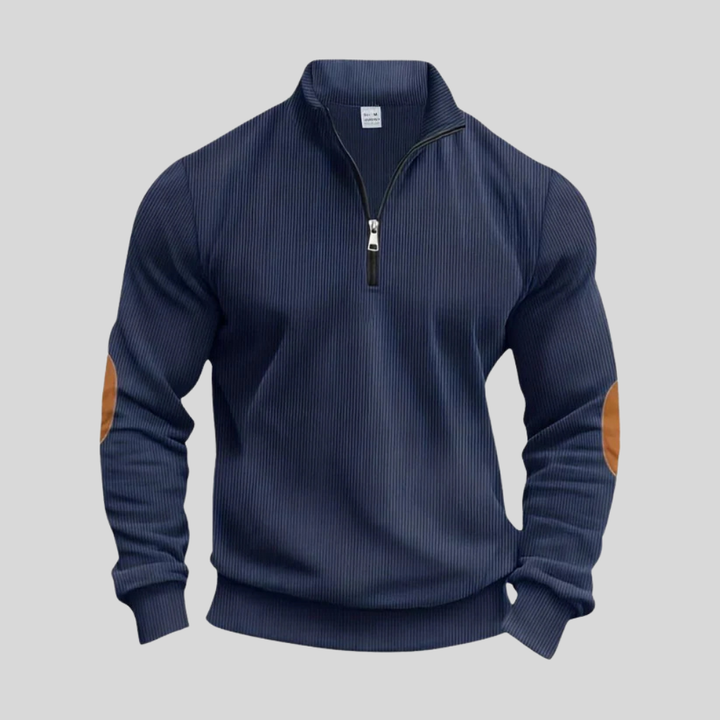 Maglione da uomo con polsini a coste