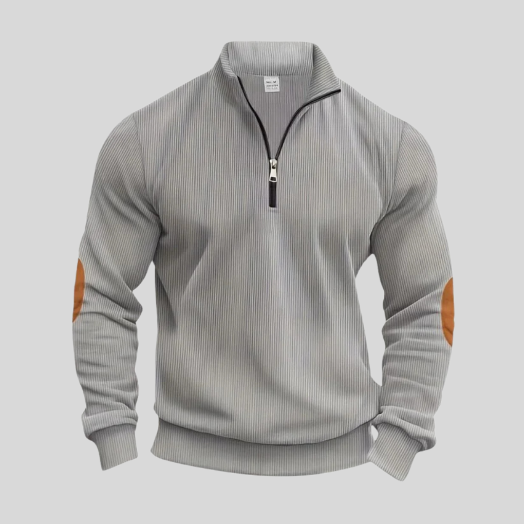 Maglione da uomo con polsini a coste