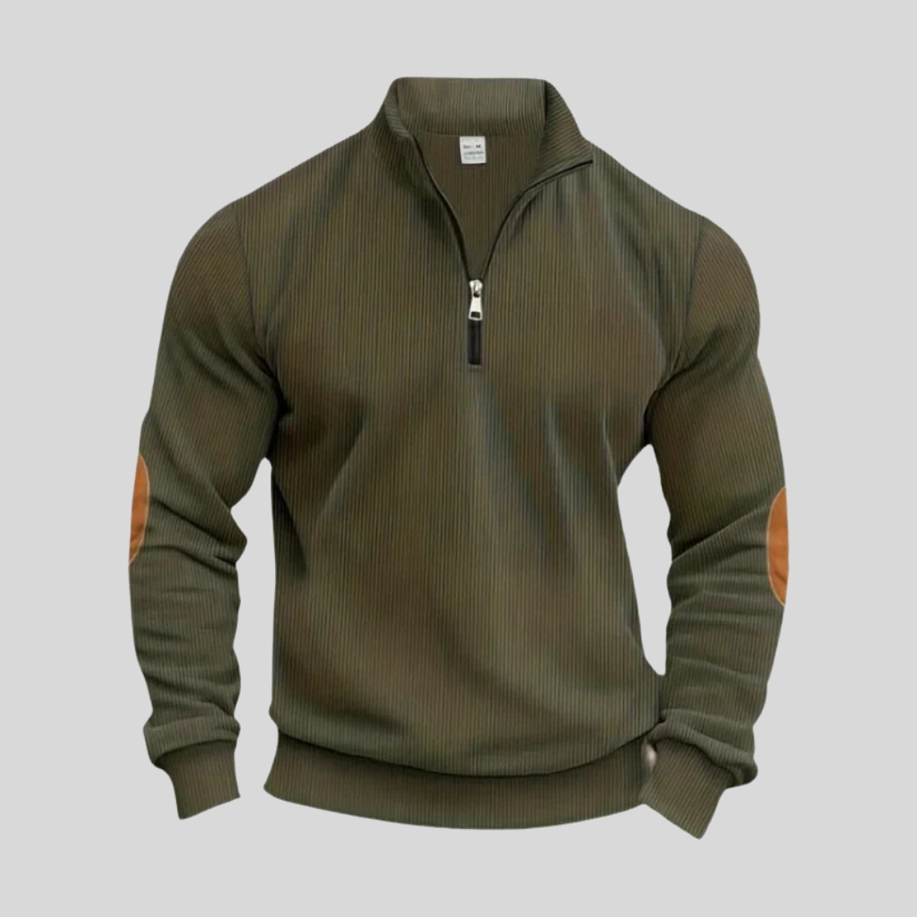 Maglione da uomo con polsini a coste