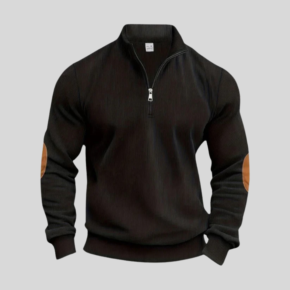 Maglione da uomo con polsini a coste