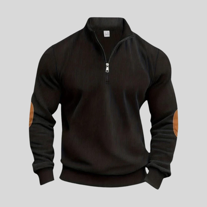 Maglione da uomo con polsini a coste