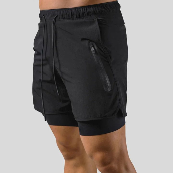 Pantaloncini sportivi 2 in 1 da uomo
