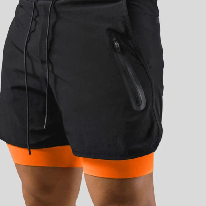 Pantaloncini sportivi 2 in 1 da uomo