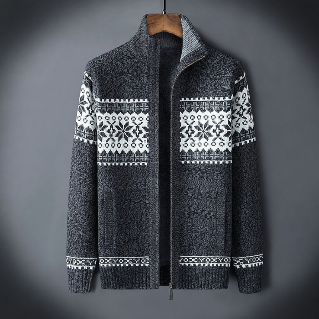 Cardigan lavorato a maglia da uomo