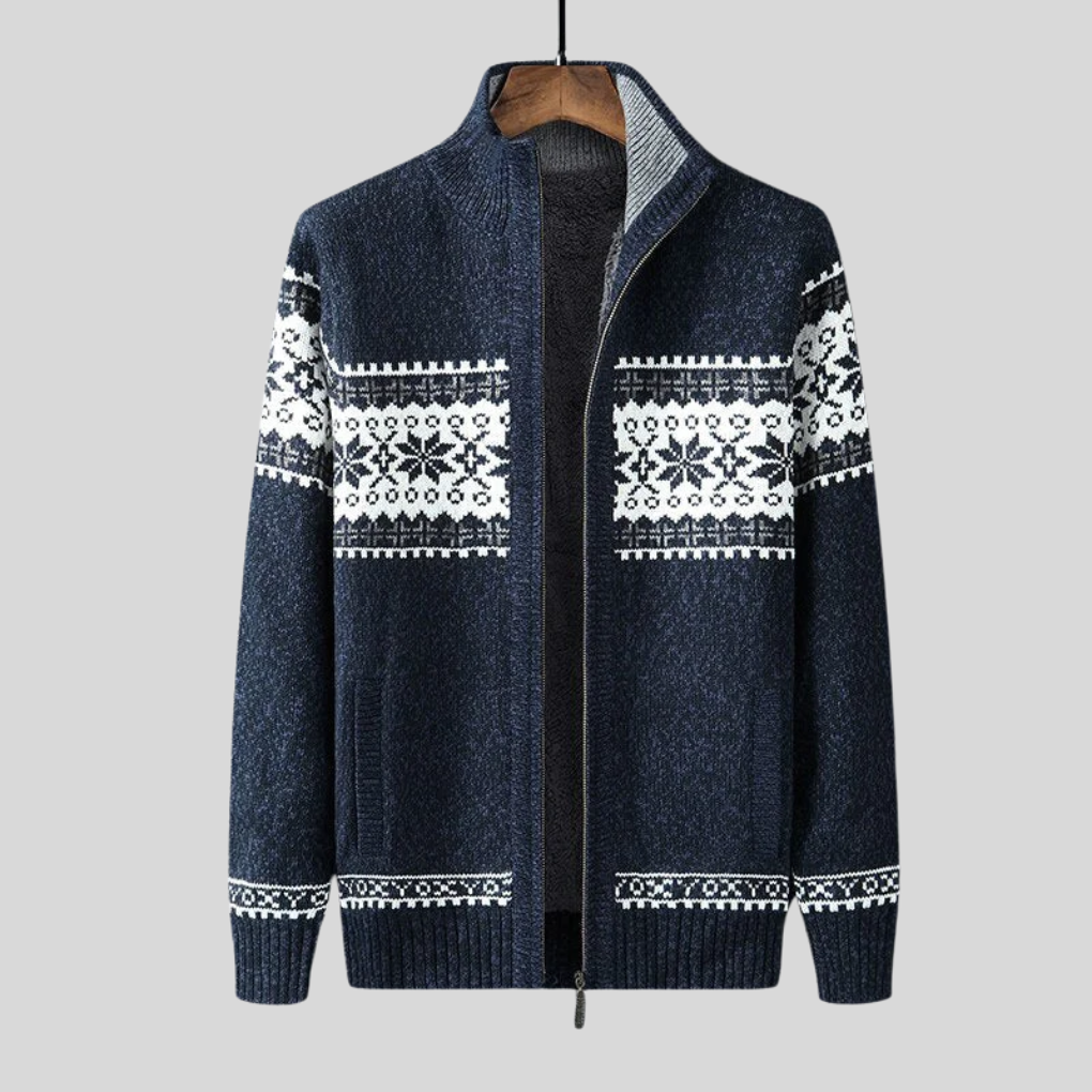 Cardigan lavorato a maglia da uomo