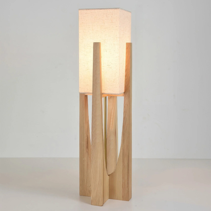 Lampada da terra in noce