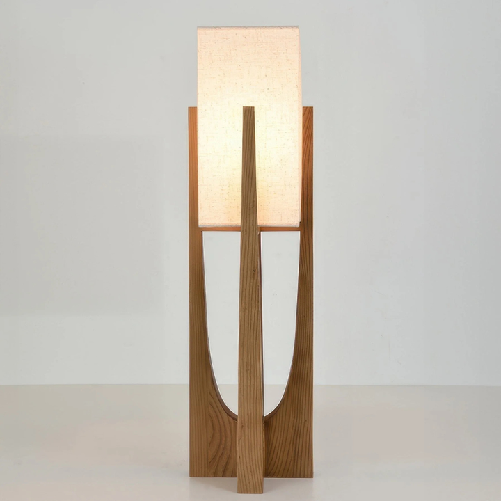 Lampada da terra in noce