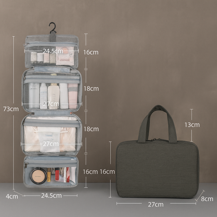 Multi-compartment organizer for grooming items