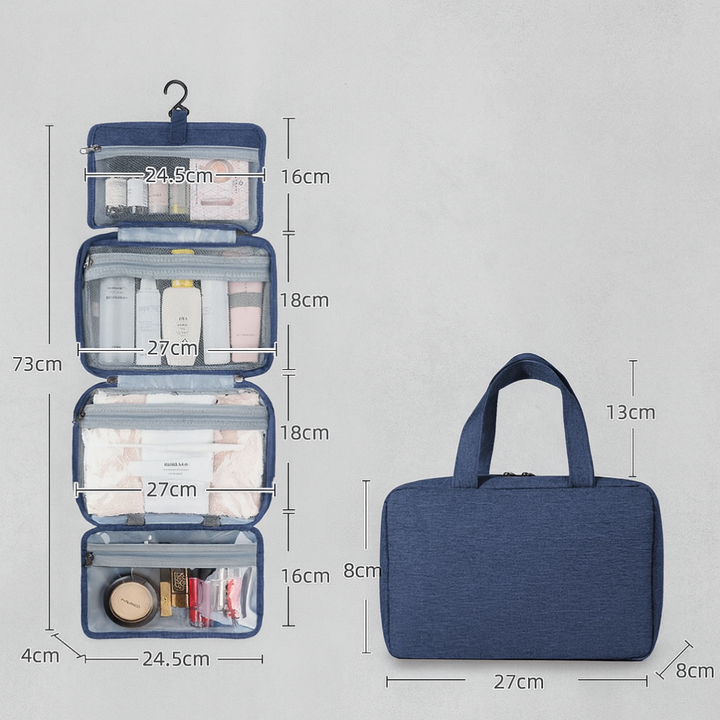 Multi-compartment organizer for grooming items