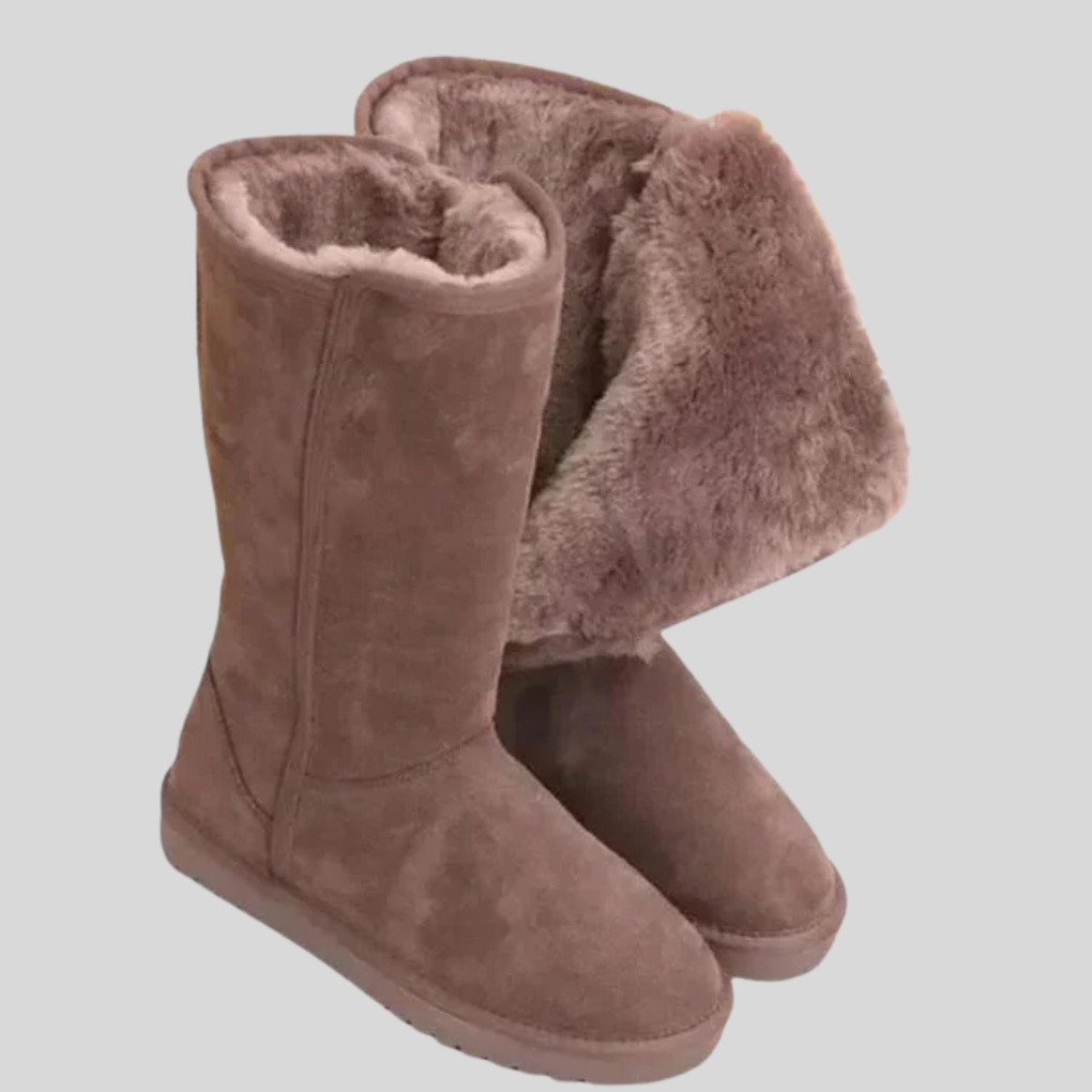 Stivali invernali da donna in pelle scamosciata